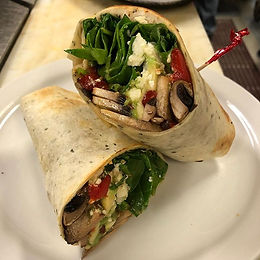 This toasted portabella wrap is practica